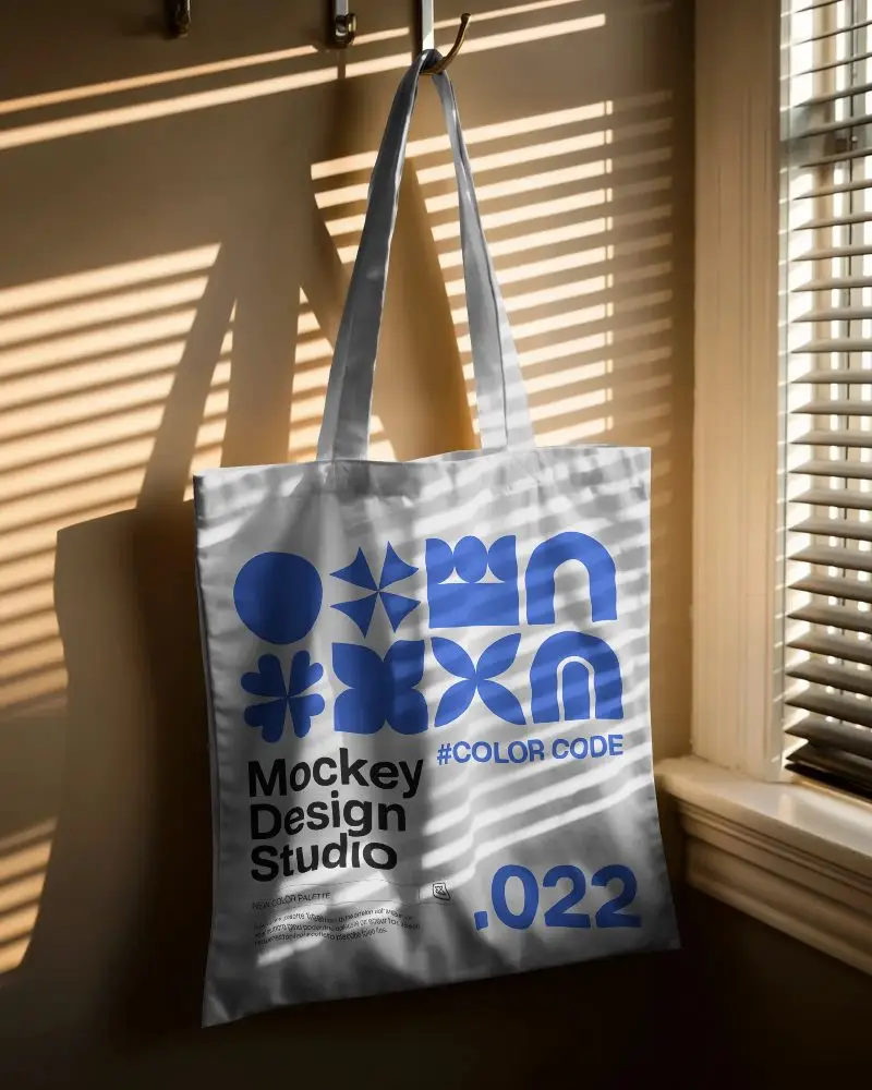 Tote Bag Mockup With Long Handles Showcasing Custom Design Opportunities