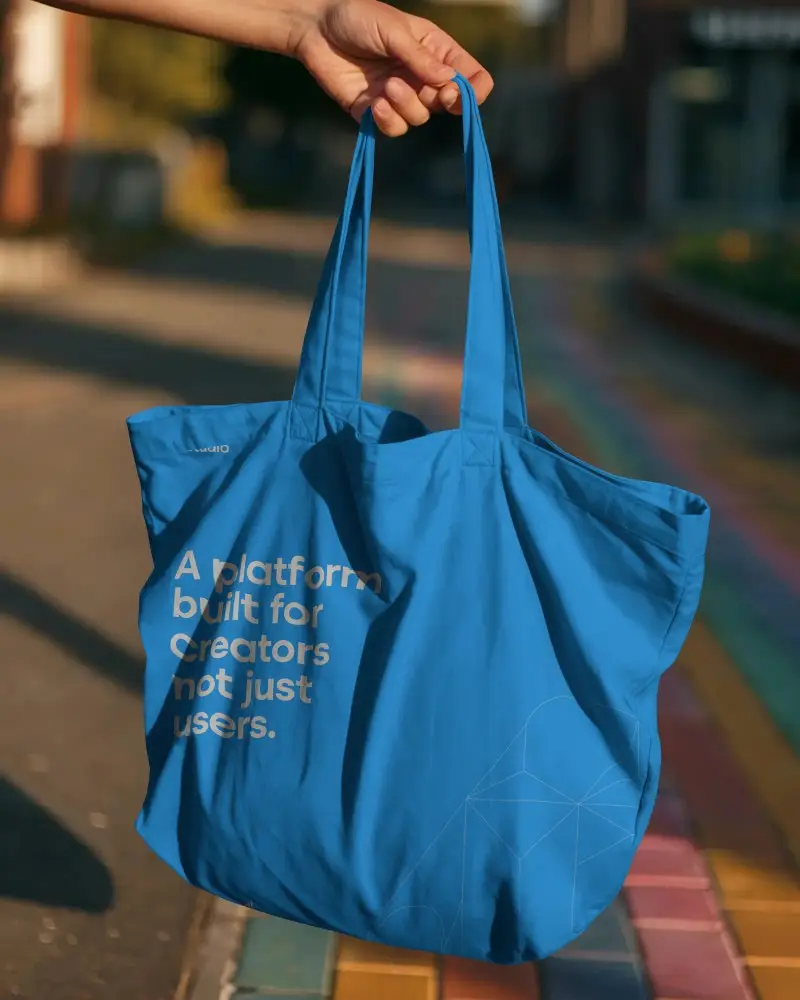 Eco Friendly Reusable Tote Bag Mockup For Shopping And Casual Day Use
