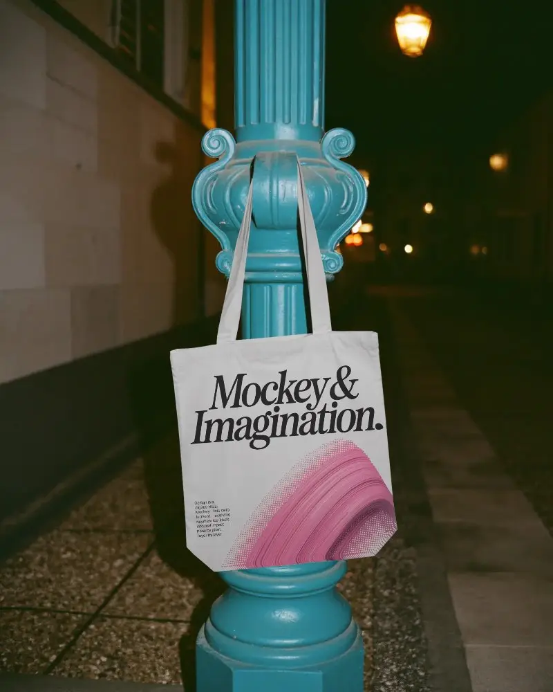 High Quality Canvas Tote Bag Mockup For Custom Logo Printing And Marketing Campaigns