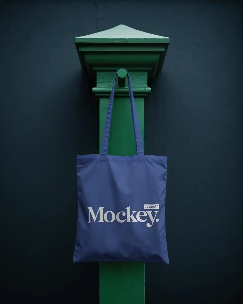 Simple Minimalist Tote Bag Mockup For Custom Printed Tote Designs And Promotional Gifts