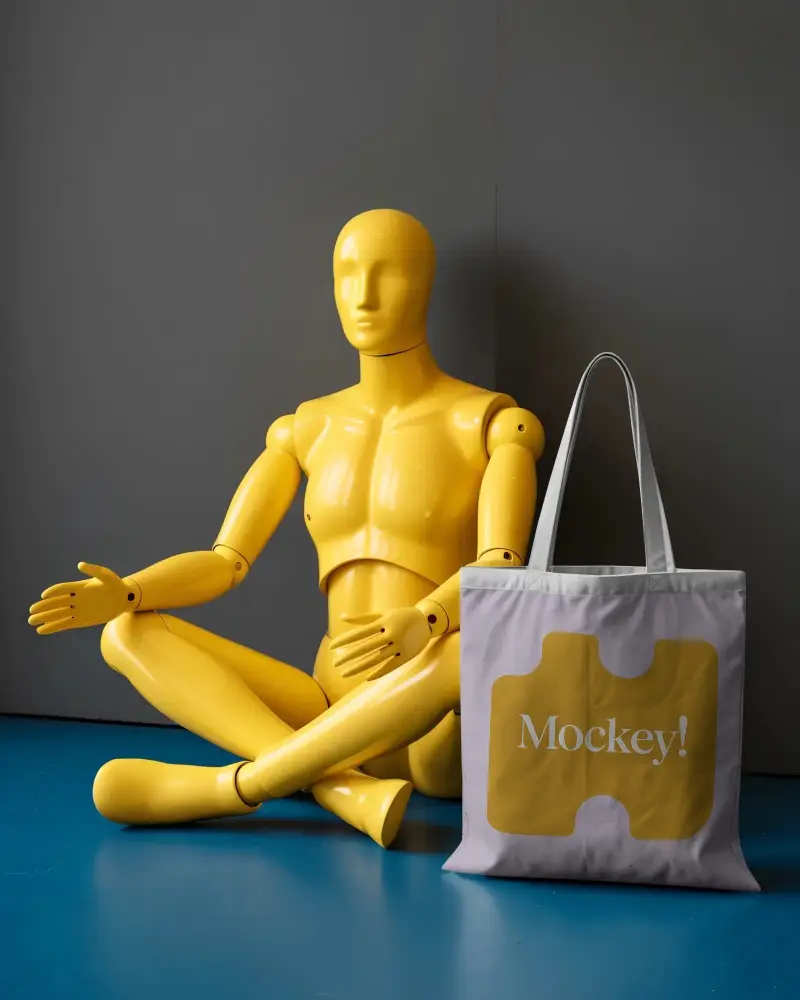 Stylish Minimalist Canvas Tote Bag Mockup For Branding And Promotional Material Showcase