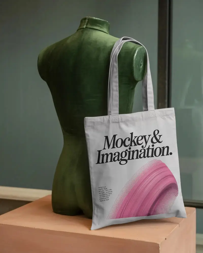 Minimalistic Canvas Tote Bag Mockup For Custom Printing And Branding Design Projects
