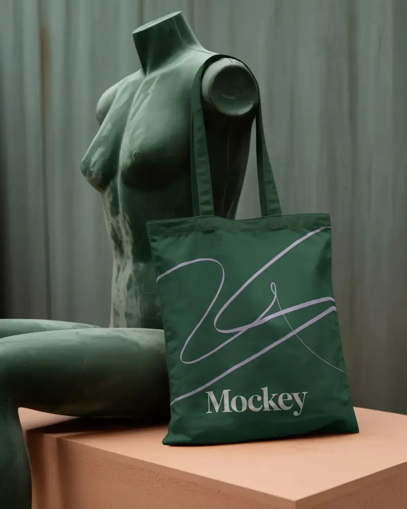 Realistic High Resolution Tote Bag Mockup For Branding And Fashion Accessory Showcase