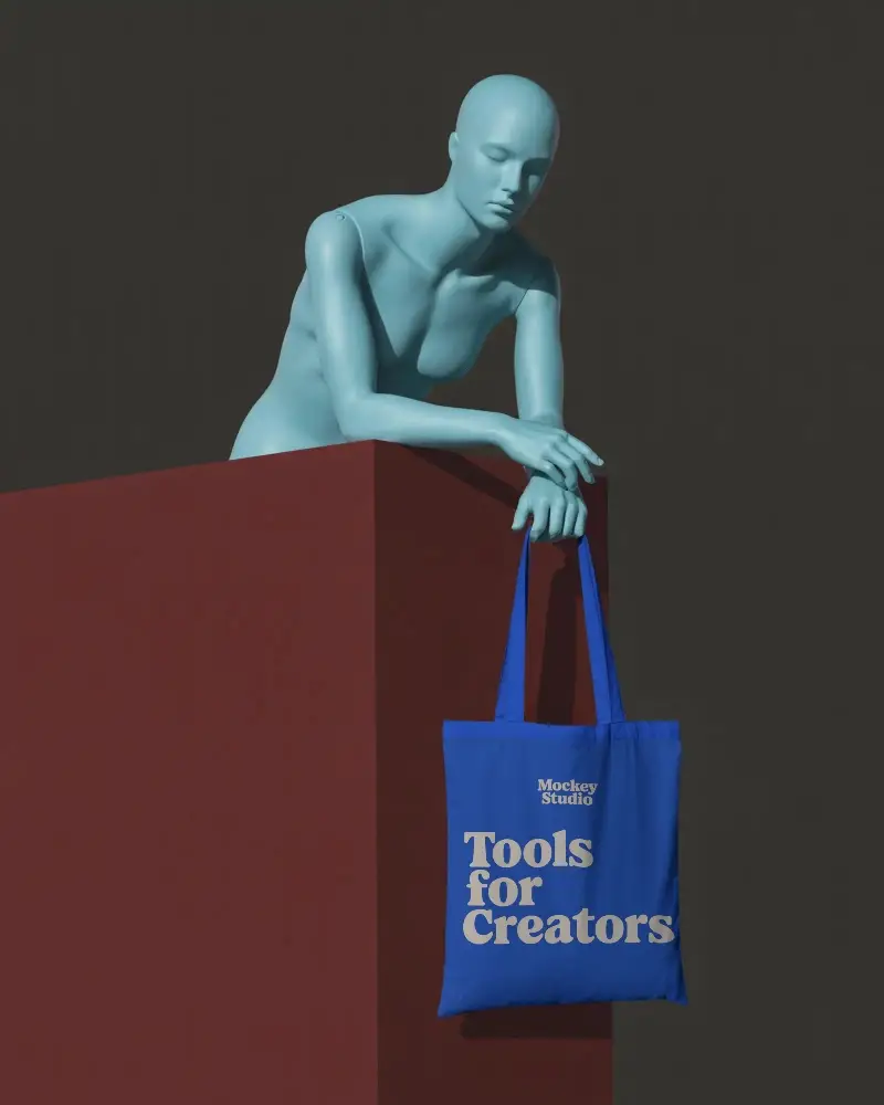 Eco Friendly Cotton Tote Bag Mockup For Sustainable Fashion Brand Marketing Promotion Usage