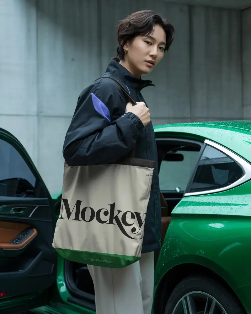 Eco Friendly Reusable Tote Bag Mockup For Promoting Sustainable Lifestyle Fashion