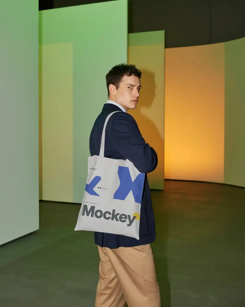 Stylish Minimalist Tote Bag Mockup For Modern Fashion Accessories Display