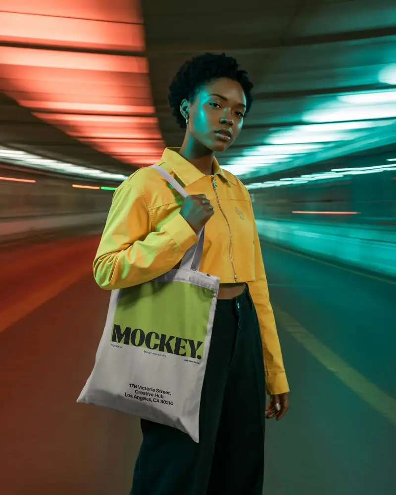 Stylish Minimalist Tote Bag Mockup For Branding And Fashion Accessory Promotion