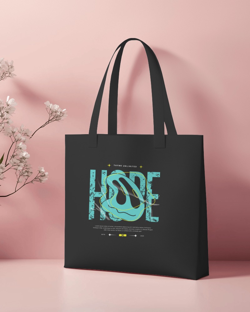 Floral Themed Totebag Mockup Presentation Template