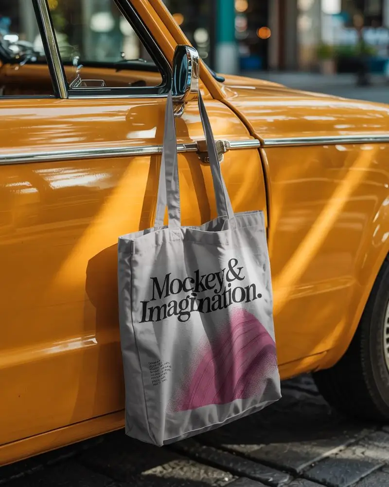 Eco Friendly Reusable Tote Bag Mockup For Custom Design Showcase Pretty Minimalist Style