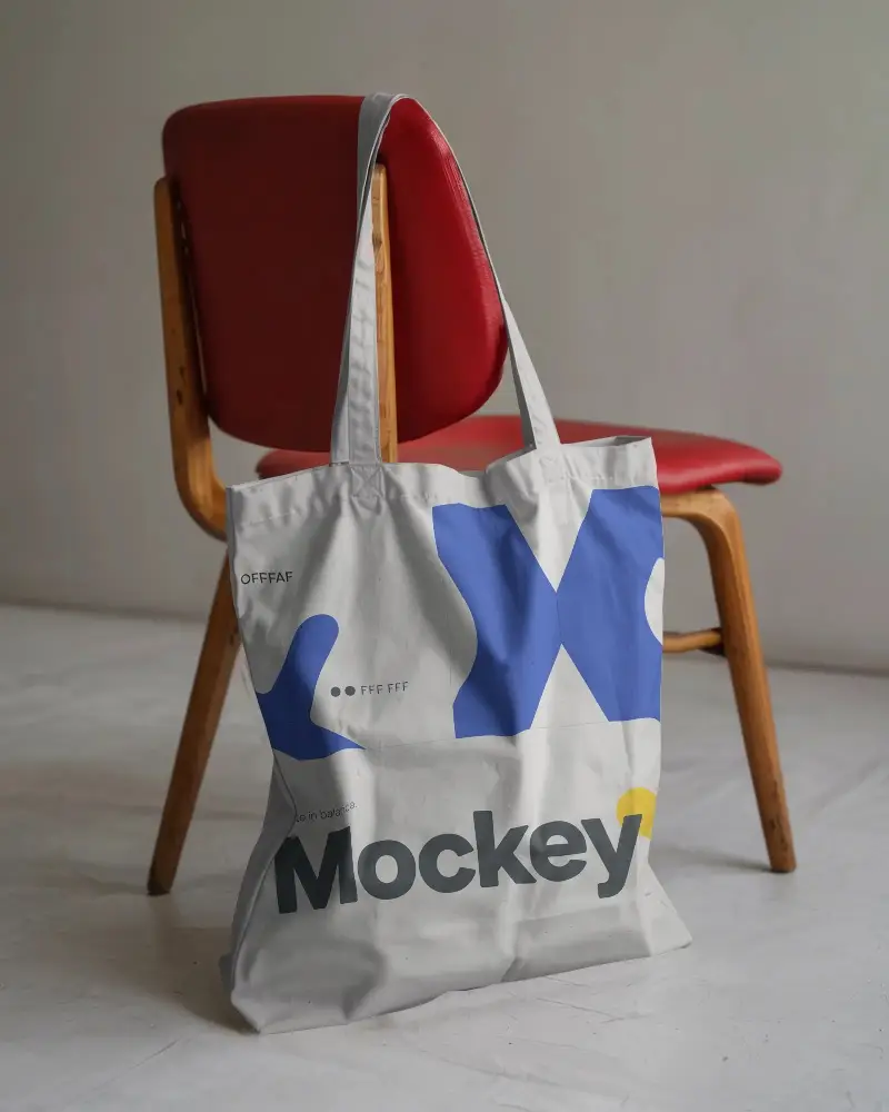 Minimalist Cotton Tote Bag Mockup For Branding Promotional Gifts And Custom Printing