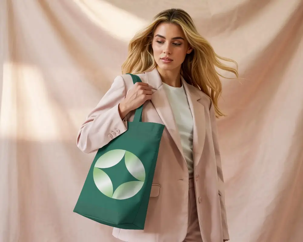 Stylish Elegant Soft Shopper Tote Bag Mockup For Modern Fashion And Brand Presentation