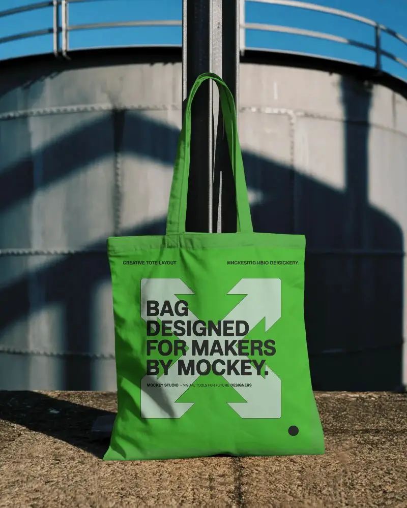 Eco Friendly Cotton Tote Bag Mockup For Custom Designs And Fashion Brand Promotion