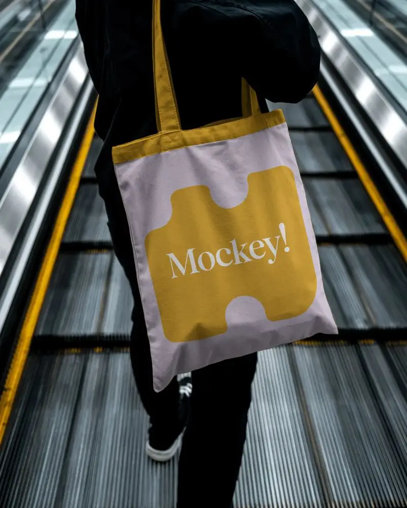 Eco Friendly Reusable Tote Bag Mockup For Branding And Fashion Merchandise