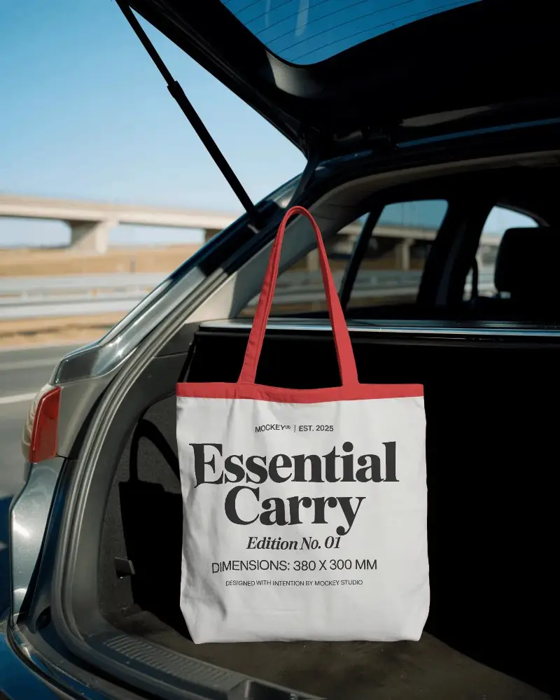 Blank Cotton Tote Bag Mockup For Custom Printing Easy To Personalize With Your Own Design