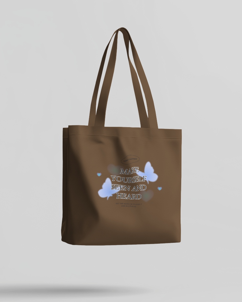 Minimalist Floating 3d Totebag Mockup