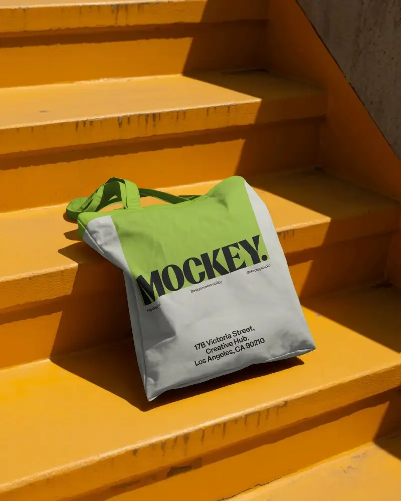 Eco Friendly Reusable Cotton Tote Bag Mockup For Fashionable Shopping And Everyday Use