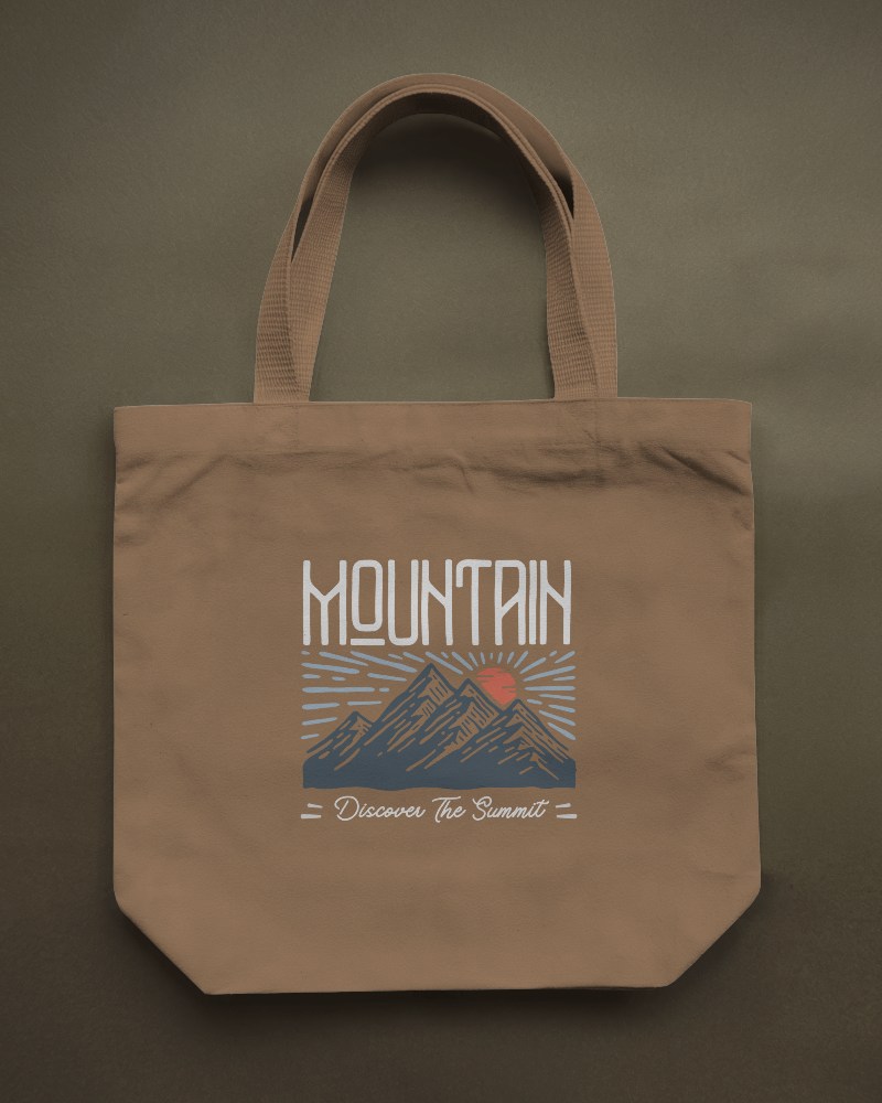 Flat Lay White Canvas Tote Bag Mockup Olive Green Background