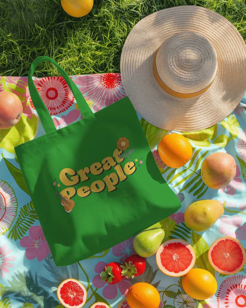 Totebag Mockup In Picnic Setup On A Sunny Day