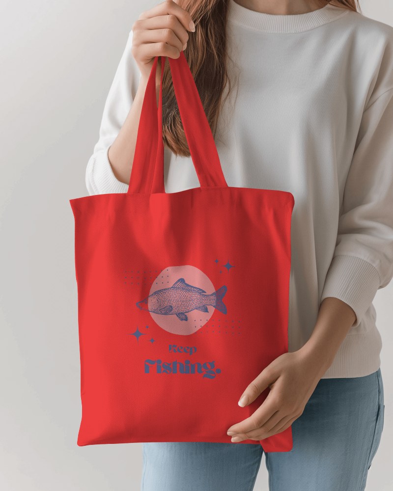 Woman Showcasing Totebag Mockup For A Brand