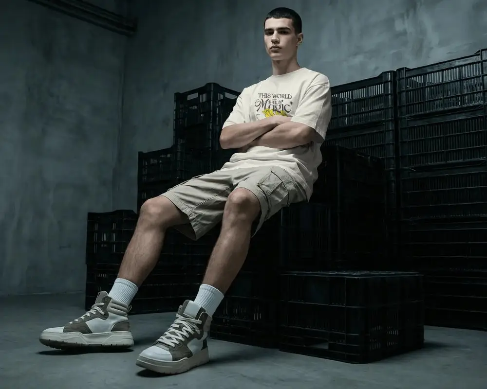 Casual Relaxed Fit Tshirt Mockup Urban Streetwear Style For Men Modern Minimalist Look