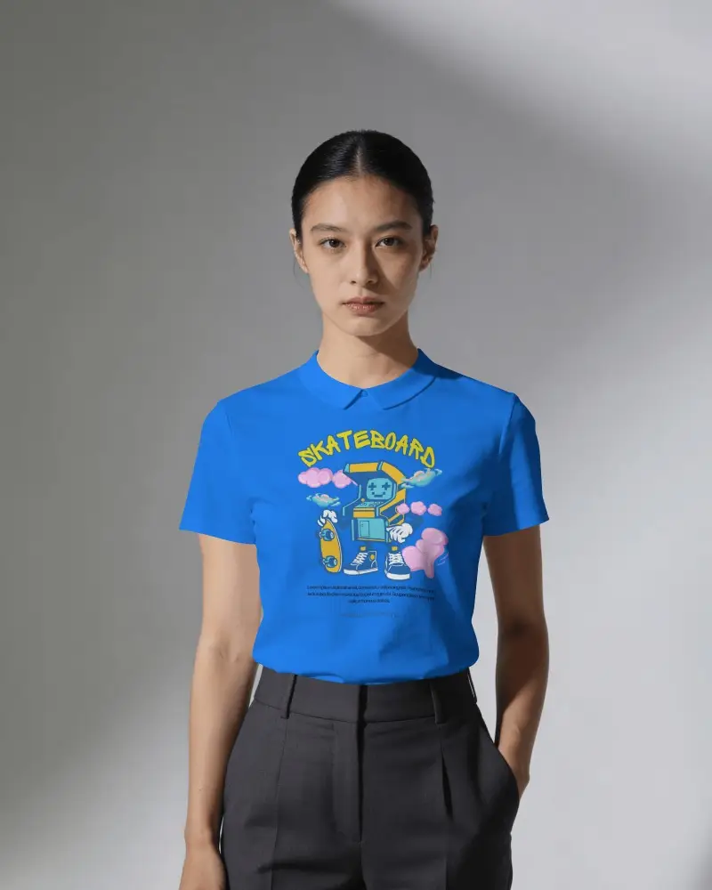 Formal T Shirt Mockup On Model With Clean Studio Light And Minimal Background