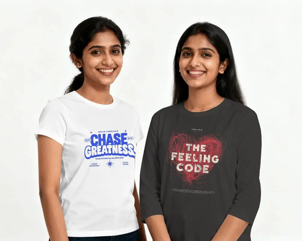 Summer Casual Women Round Neck Tshirts Mockup Perfect For Everyday Wear And Style Comfort