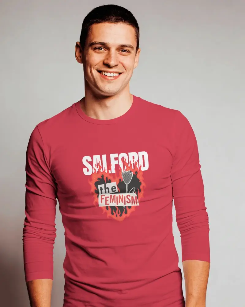 Comfortable Long Sleeve Crew Neck Tshirt Mockup For Men Fashion Style Presentation