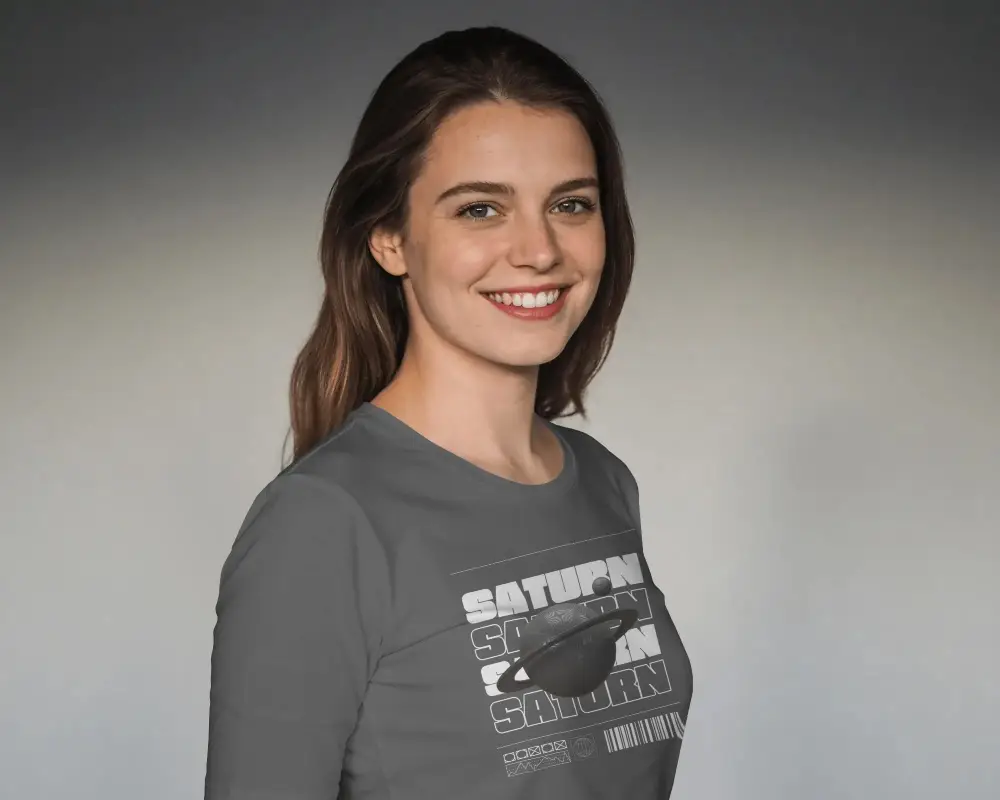 Comfortable Casual Womens Plain Tshirt Mockup Crewneck Tee For Everyday Wear And Style