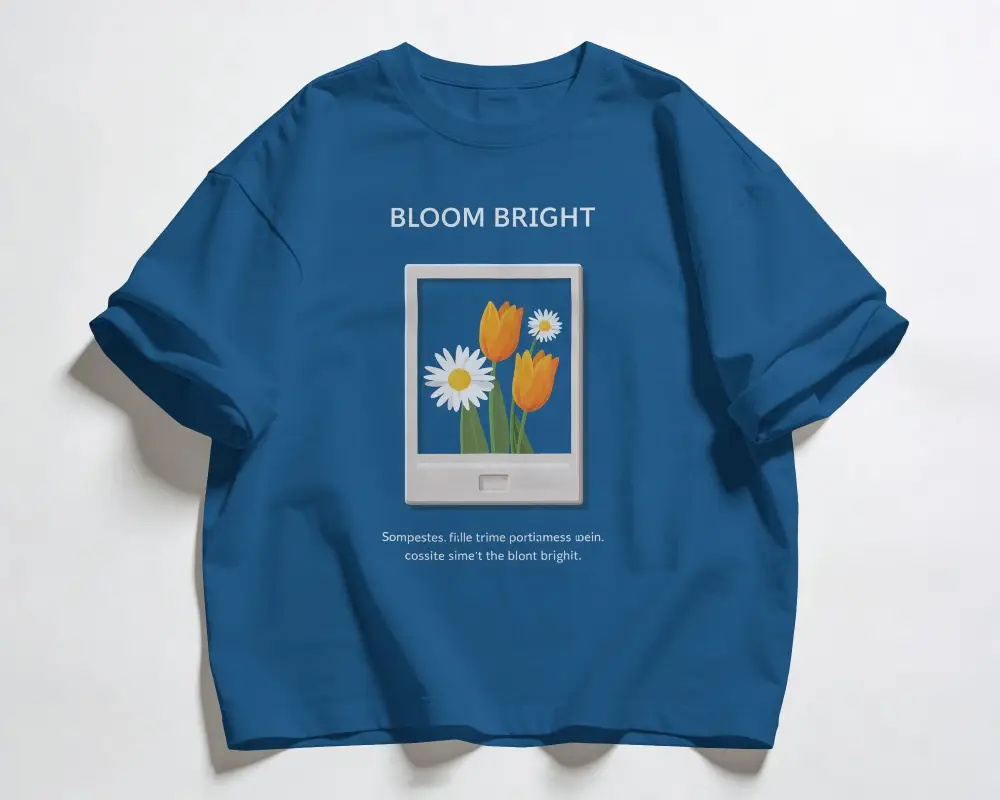 Gildan T Shirt Mockup Flat Lay Front View Soft Shadow Clean White Background Clean Composition