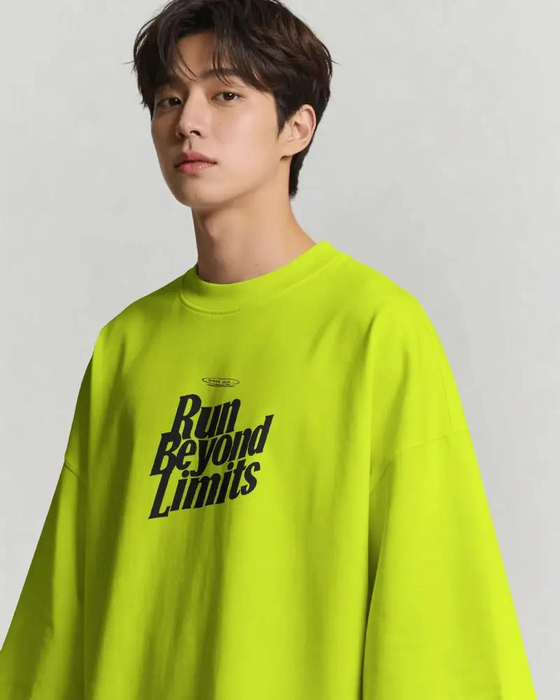 Oversized Casual Tshirt Mockup For Men Comfortable Loose Fit Basic Crewneck Top For Everyday Wear