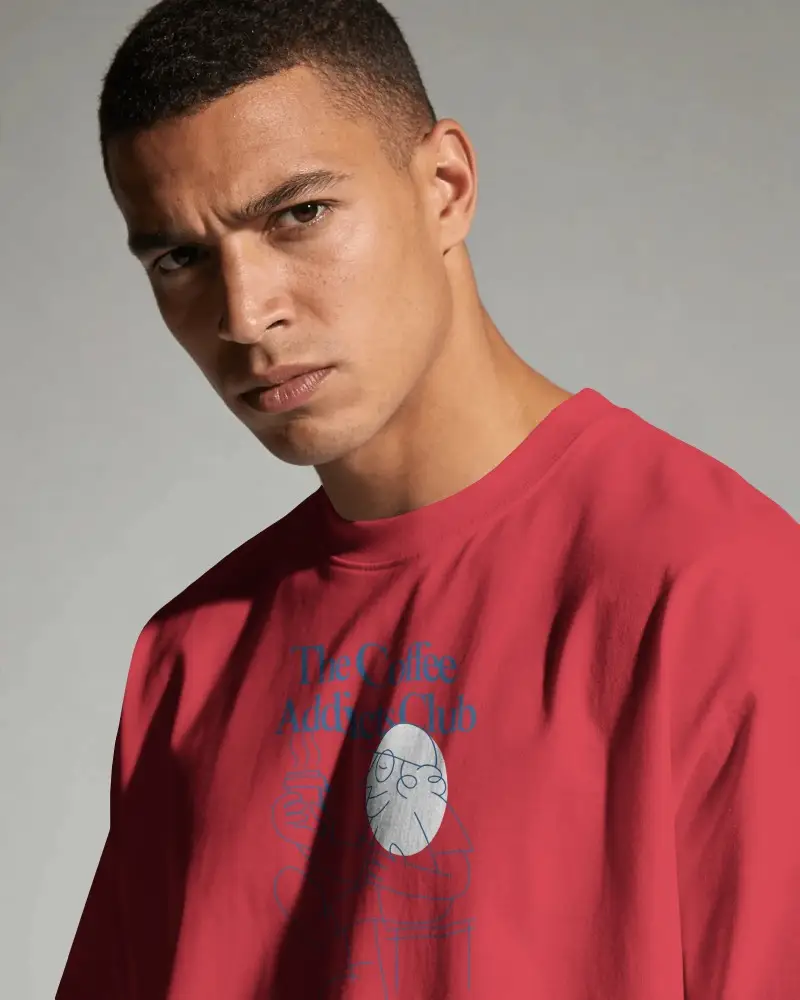 Premium Cotton Crewneck Tshirt Mockup For Men Comfortable Fit Casual Topwear Style