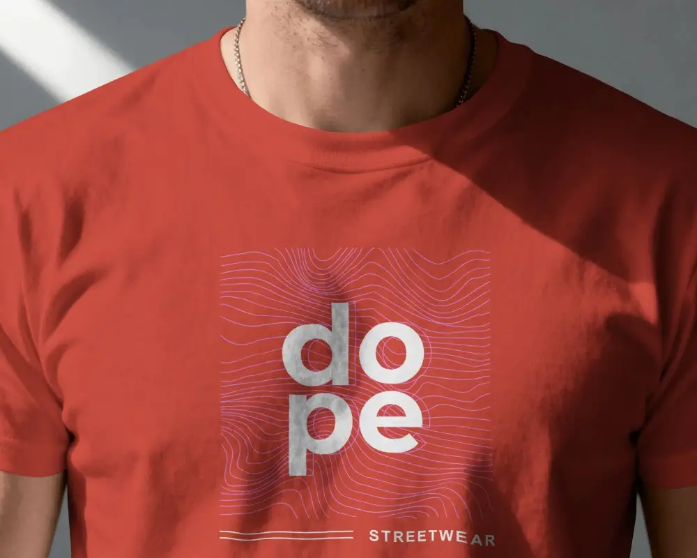 Premium Cotton Short Sleeve Tshirt Mockup For Men Minimalist Apparel Display