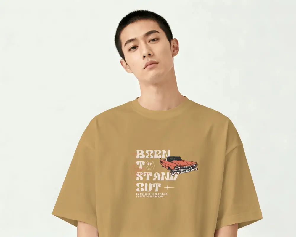 Minimalist Classic Oversized Tshirt Mockup For Men Comfortable Casual Wear Everyday Style Outfit
