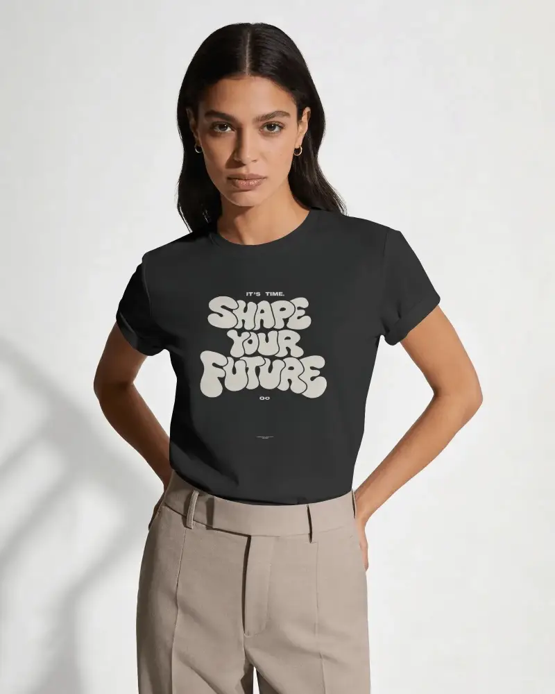 Classic Round Neck Tshirt Mockup For Women Comfortable Casual Basic Tee For Everyday Wear