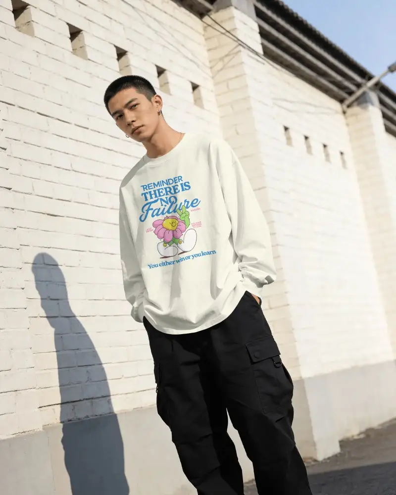 Urban Casual Long Sleeve Tshirt Mockup For Mens Streetwear Fashion Branded Apparel