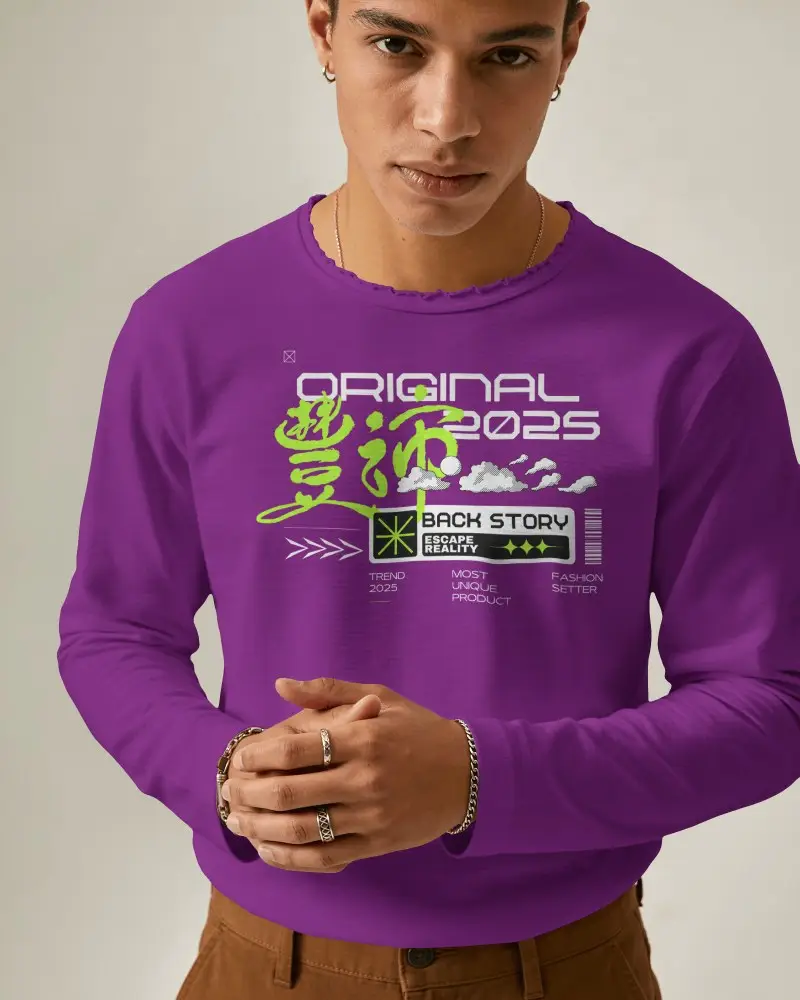 Premium T Shirt Mockup With Male Model Wearing Jewelry And Clean Editorial Fashion Composition