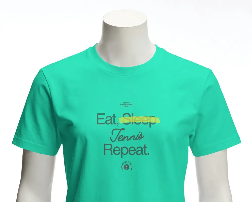 Minimal Mannequin T Shirt Mockup With Cropped Torso Frame And Soft Product Focused Light