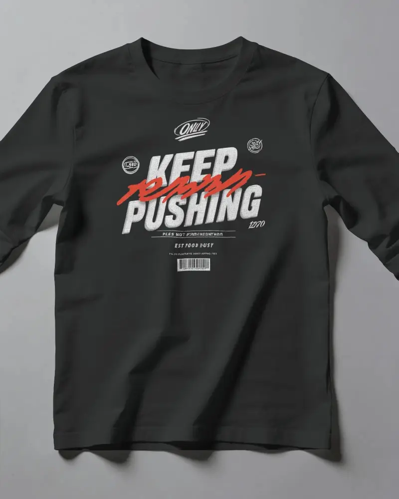 Plain Long Sleeve Tshirt Mockup For Custom Designs And Printing Pure Cotton Comfort Wear