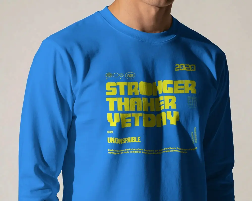 Premium Quality Long Sleeve Tshirt Mockup For Men Comfortable Casual Wear Wardrobe Essential