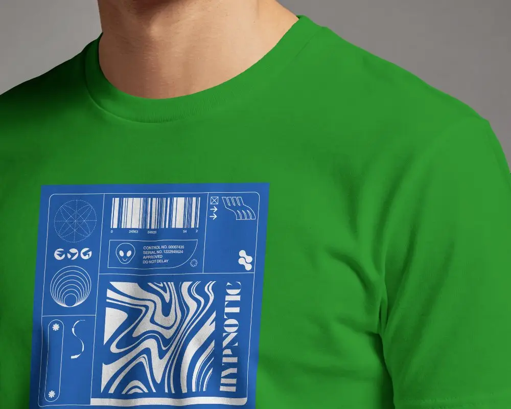 Closeup Mens T Shirt Mockup With Neckline And Shoulder Fabric Detail Sleeve Stitching Product Focus
