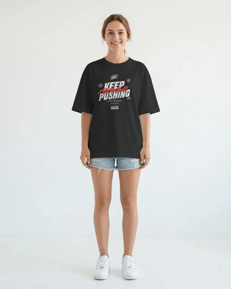 Casual Loose Fit Women Tshirt Mockup With Short Sleeves Comfortable Summer Style Trendy Topwear