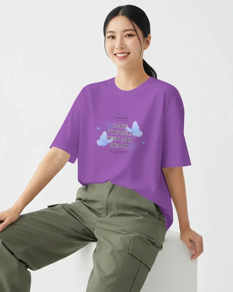Casual Relaxed Fit Tshirt Mockup For Minimalist Style Branding And Promotional Use