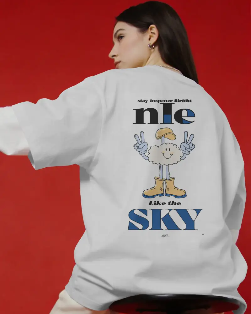 Oversized Relaxed Fit Crewneck Tshirt Mockup For Casual Streetwear And Everyday Comfort Wear