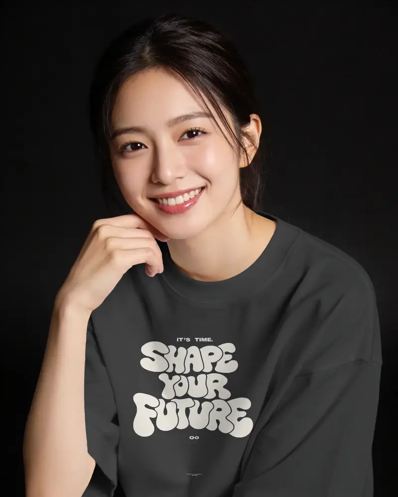 Casual Basic Oversized Crewneck Tshirt Mockup Flat Lay Minimalist Fashion Style