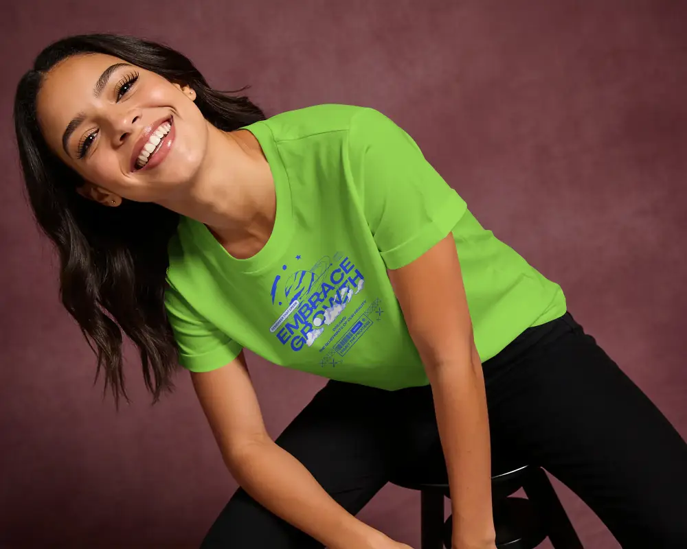 Comfortable Casual Womens Basic Tshirt Mockup Perfect For Everyday Wear And Relaxed Styles
