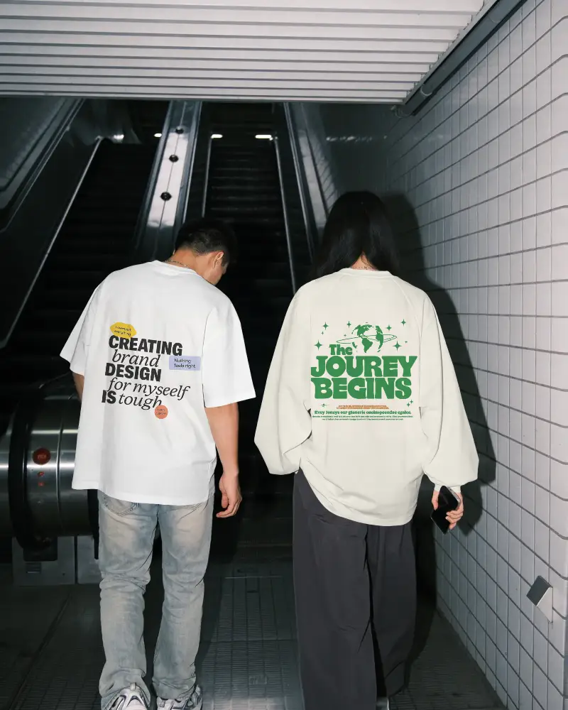 Urban Streetwear T Shirt Mockup Back View For Casual Oversized Style Apparel Presentation