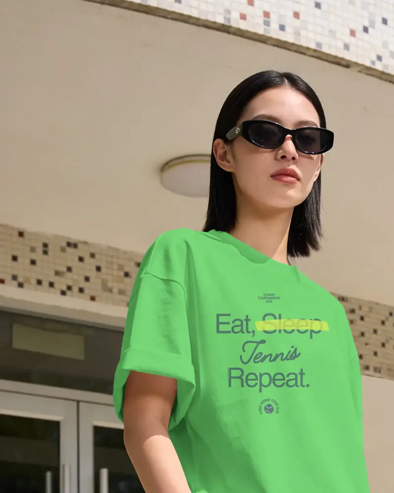 Casual Loose Fit Plain Tshirt Mockup For Streetwear Fashion Style Urban Outfit
