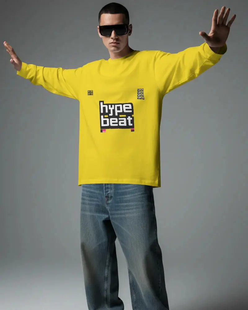 Long Sleeve Casual Tshirt Mockup For Men Stylish Comfortable Fit Fashionable Look