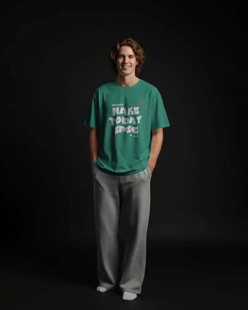 Comfortable Casual T Shirt Mockup For Men With Relaxed Fit Perfect For Everyday Wear