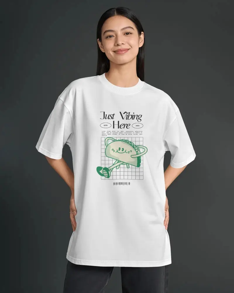 Oversized Comfortable Tshirt Mockup For Casual Wear And Relaxed Everyday Outfits With Simple Design